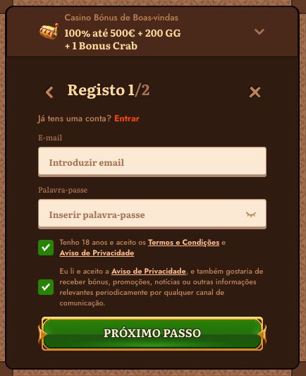 Registo no WildRobin Casino WildRobin Casino registo